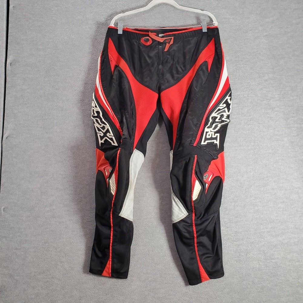 Fox Racing Men Activewear Pants 38 Red 360 Motocross Belted Padded Logo READ